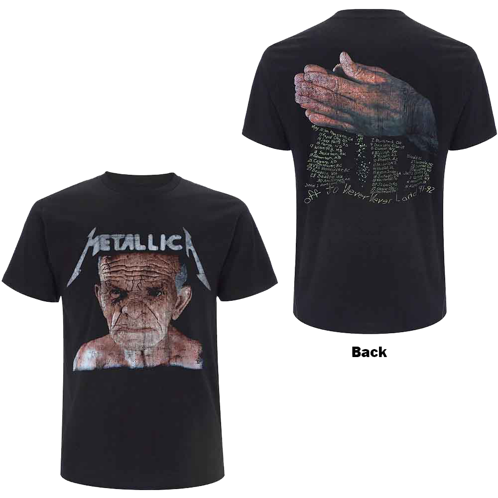METALLICA Vintage 1991-1992 Off To Never Neverland Tour T-Shirt