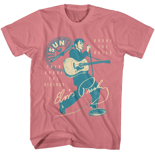 ELVIS PRESLEY Sun Records Broke The Rules Vintage Style T-Shirt