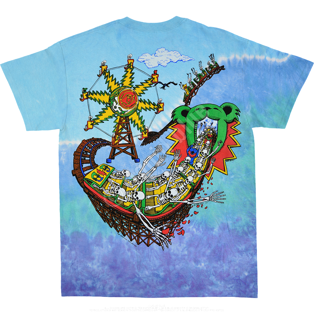 GRATEFUL DEAD Amusement Park Tie Dye T-Shirt
