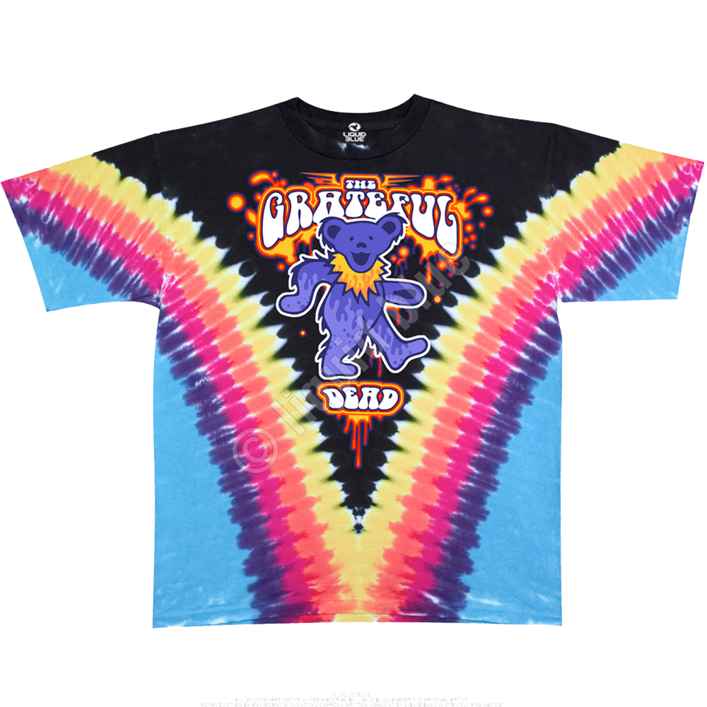 GRATEFUL DEAD Liquid Bear V Tie-Dye T-Shirt