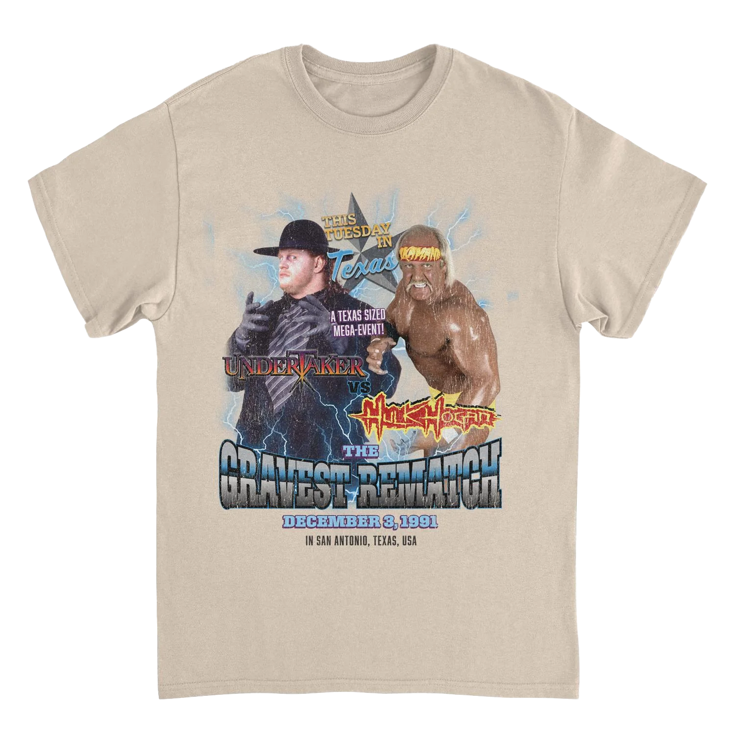 WWE Hulk Hogan Undertaker Heavyweight Match Vintage T-Shirt