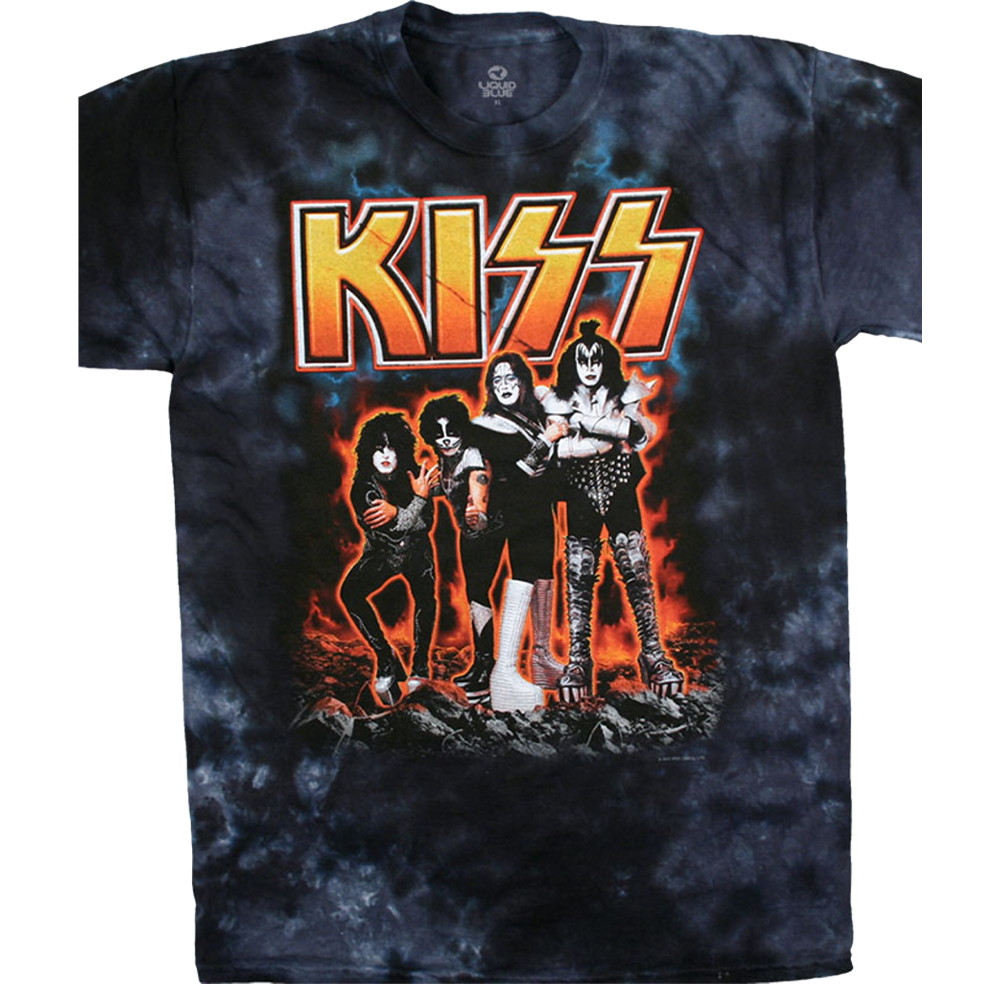 KISS Hotter Than Hell Tie Dye T-Shirt