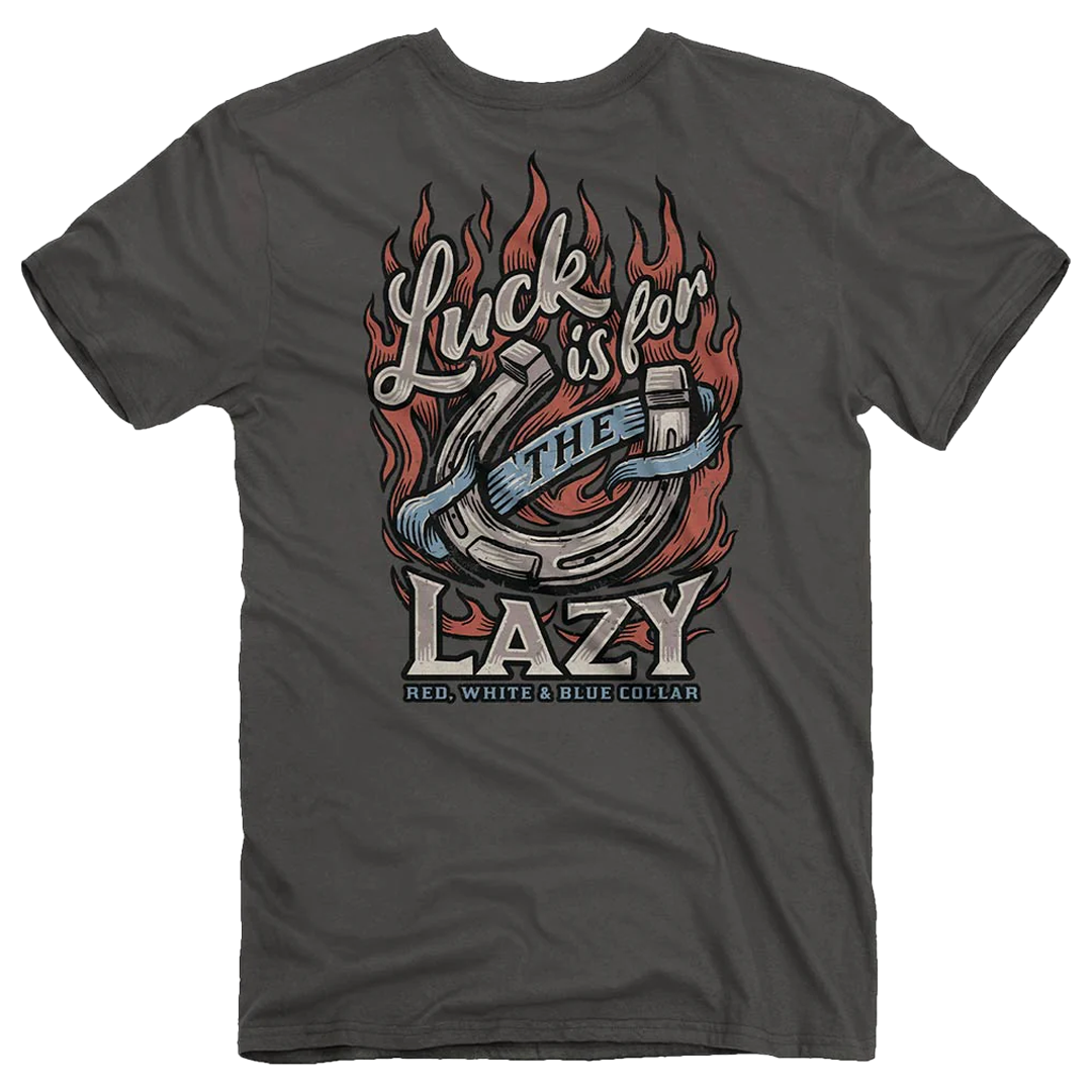 RED, WHITE, AND BLUE COLLAR - LUCK T-SHIRT