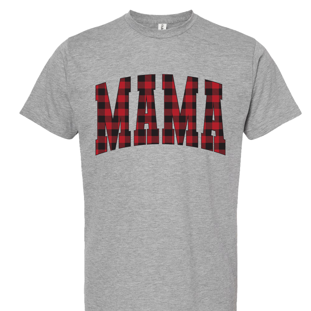 Mama Christmas BUFFALO PLAID T-Shirt