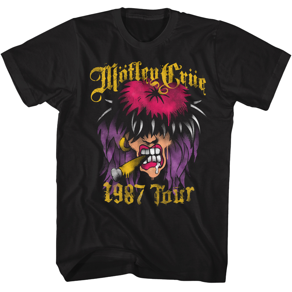 MOTLEY CRUE Spray paint 1987 Tour T-Shirt