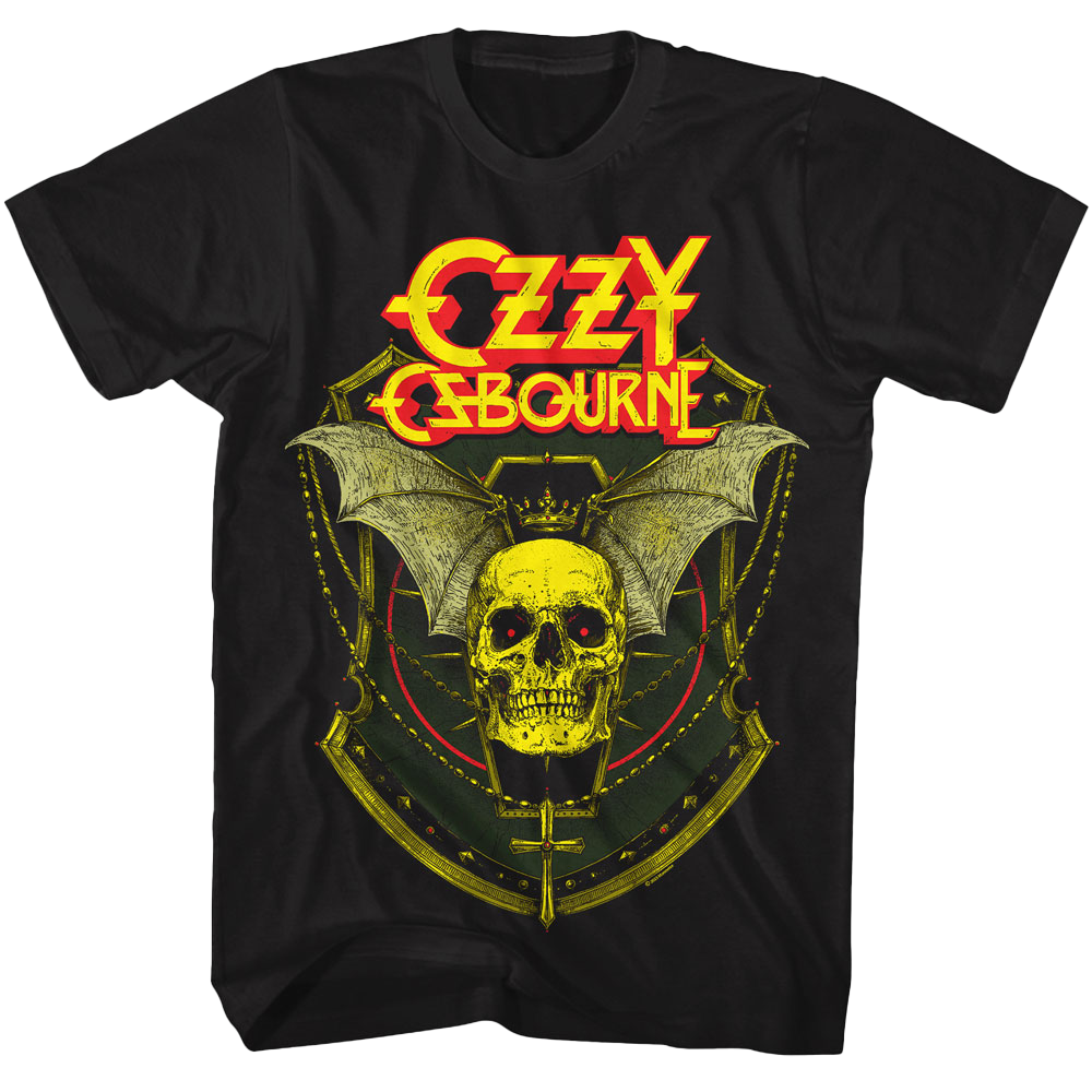 OZZY OSBOURNE Vintage Crowned Skull Bat T-Shirt