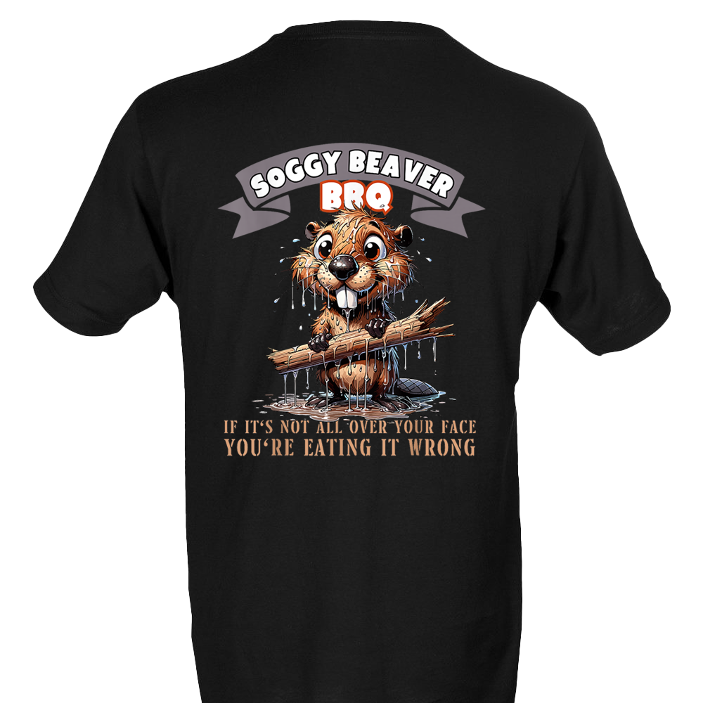 Soggy Beaver BBQ Funny Men T-Shirt