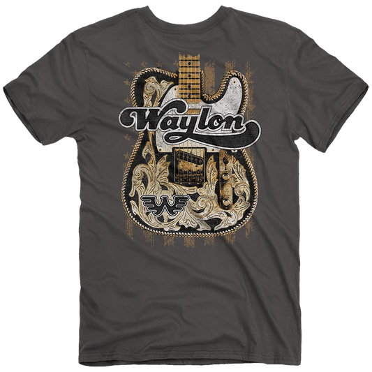 Waylon Jennings Big Guitar T-Shirt