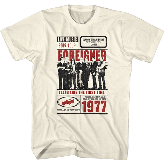 FOREIGNER Feels Line The First Time 2019 Tour T-Shirt