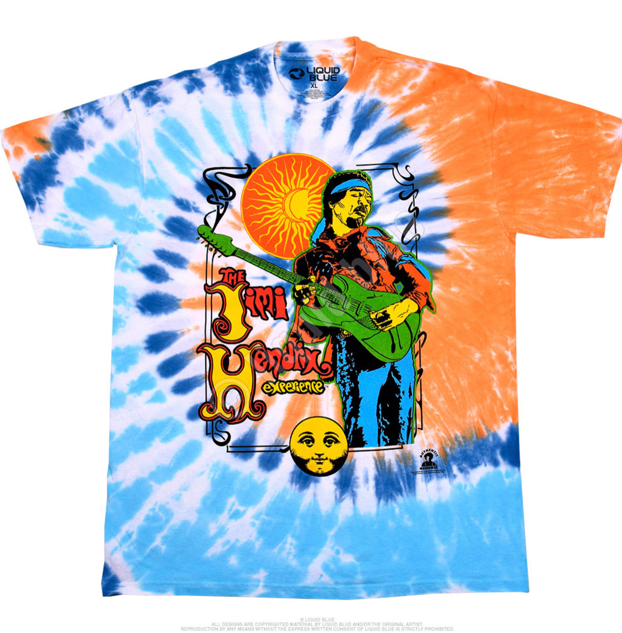 JIMI HENDRIX Sun Moon Experience Tye Dye T-shirt