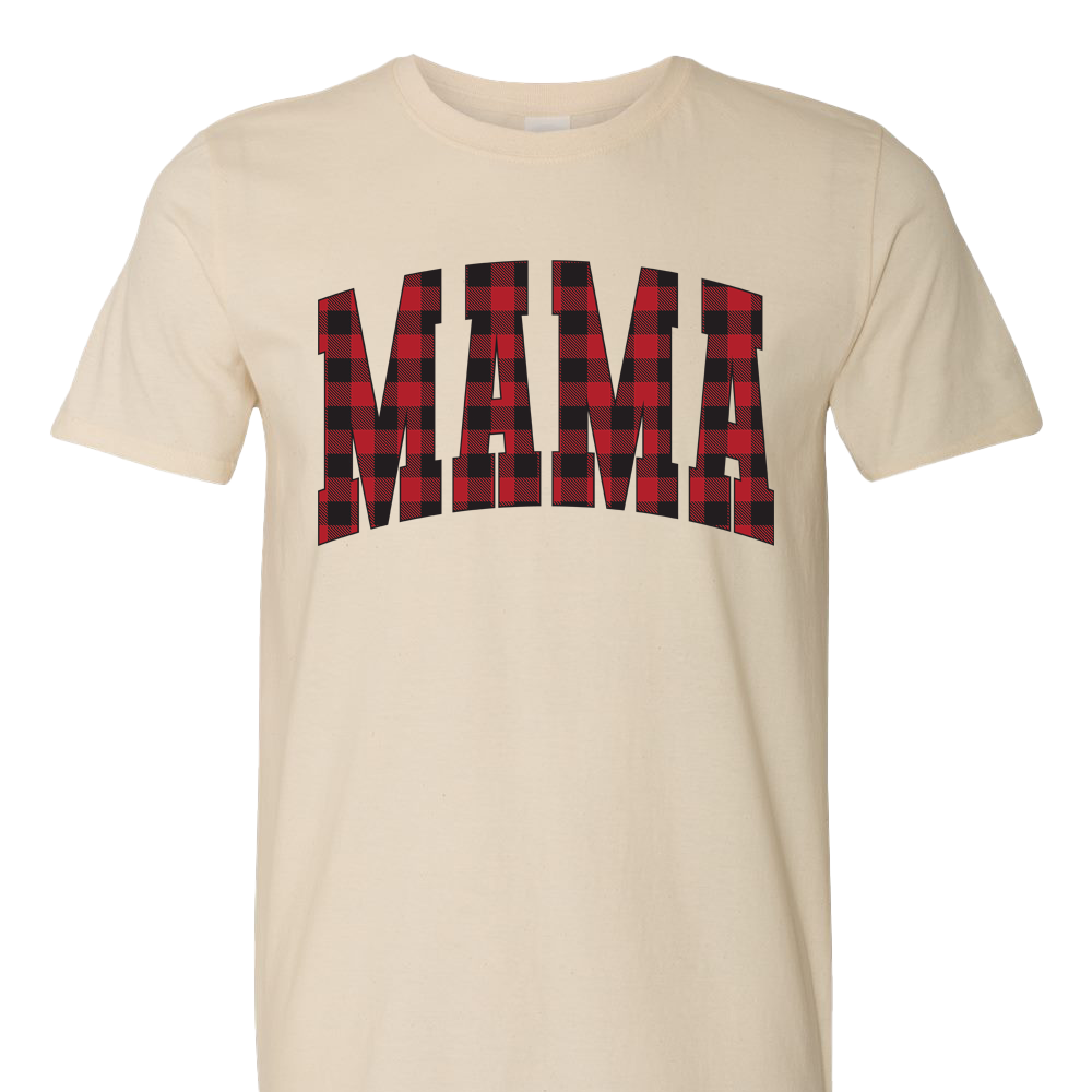 Mama Christmas BUFFALO PLAID T-Shirt