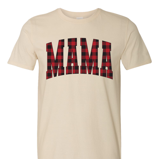 Mama Christmas BUFFALO PLAID T-Shirt