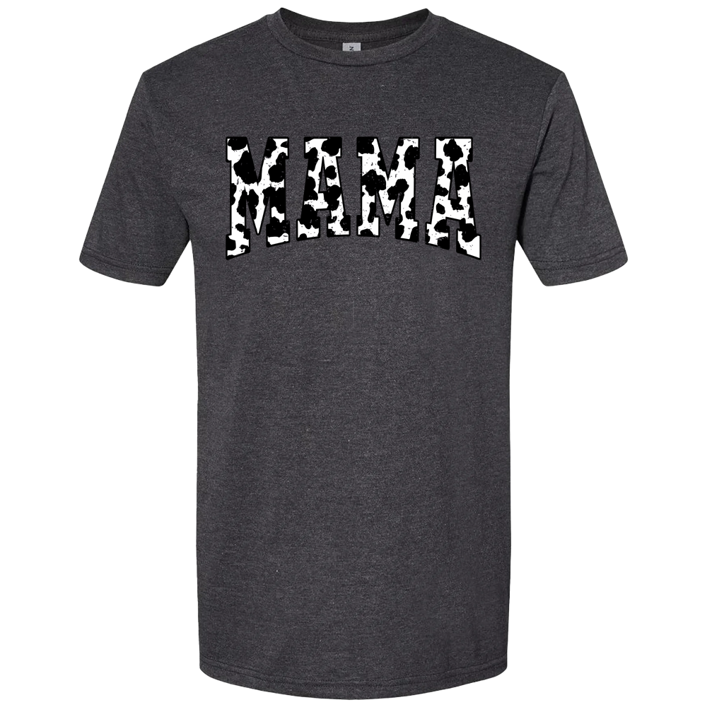 Mama Cow Print Letters T-Shirt