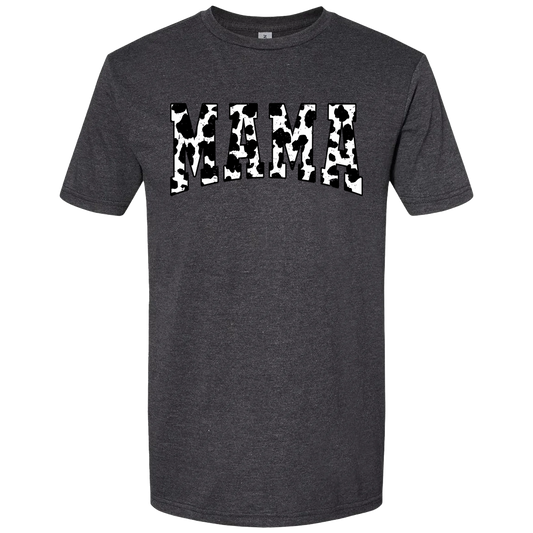 Mama Cow Print Letters T-Shirt