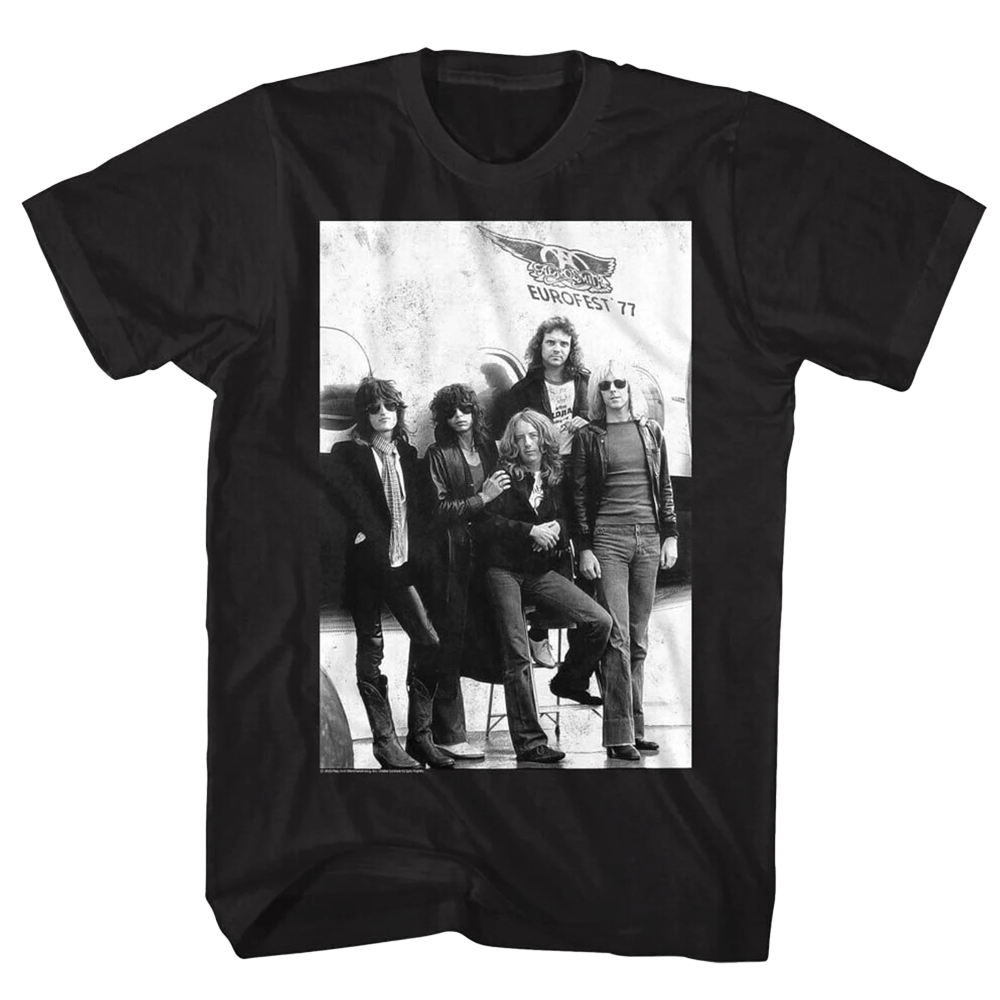 AEROSMITH Eurofest 1977 Vintage Photo t-shirt