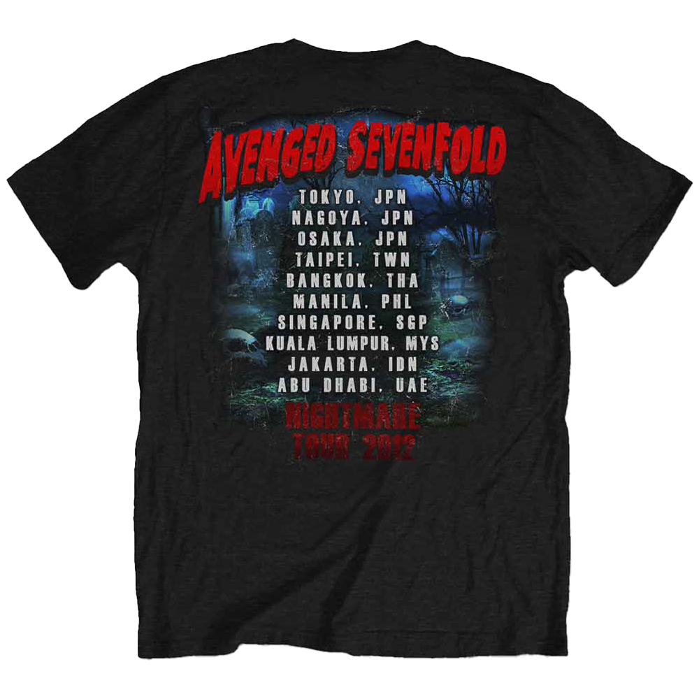 AVENGED SEVENFOLD Buried Alive Tour 2012 T-Shirt