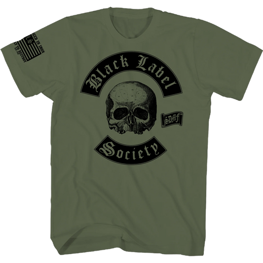 BLACK LABEL SOCIETY Army Green Scull T-Shirt