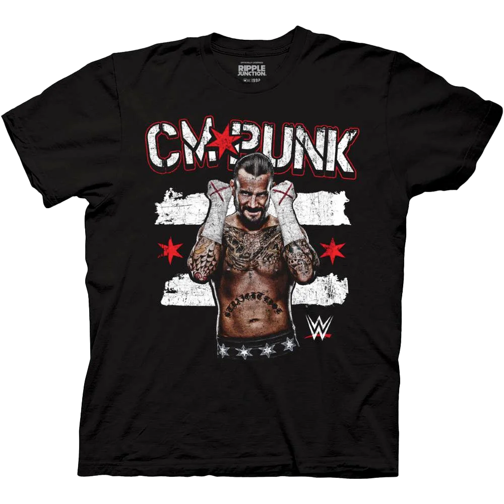 WWE CM Punk Grunge Double Sided T-Shirt