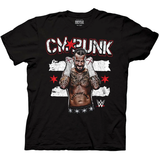 WWE CM Punk Grunge Double Sided T-Shirt