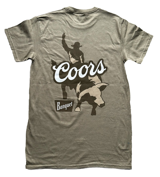 COORS Banquet Bull Rider Tan T-Shirt