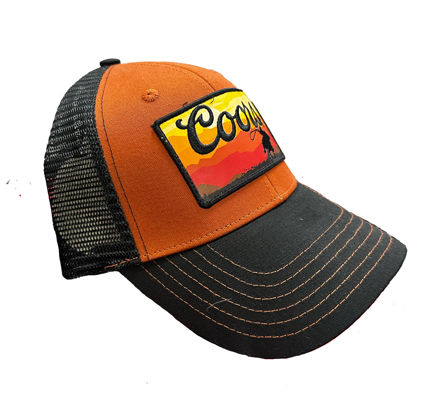 Coors Western Sunset Patch Adjustable Trucker Hat Multicolor