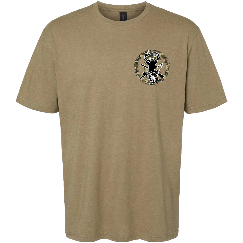 Camo Cross Hunting Fishing T-Shirt