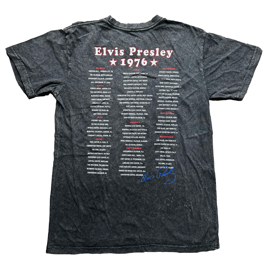 Elvis Presley 1976 Tour Front and Back T-Shirt