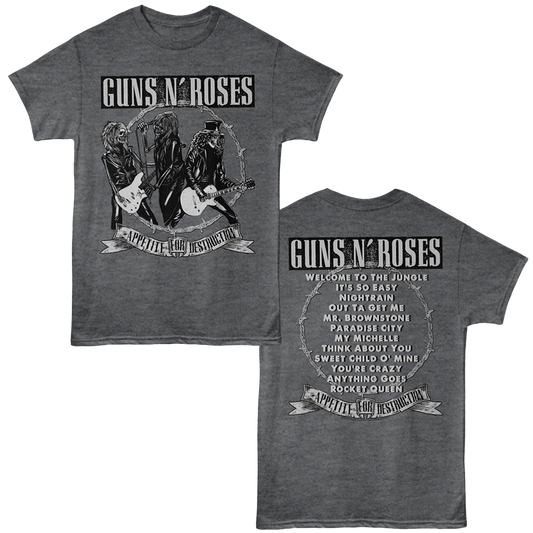 GUNS N ROSES Appetite For Destruction Double Sided T-Shirt