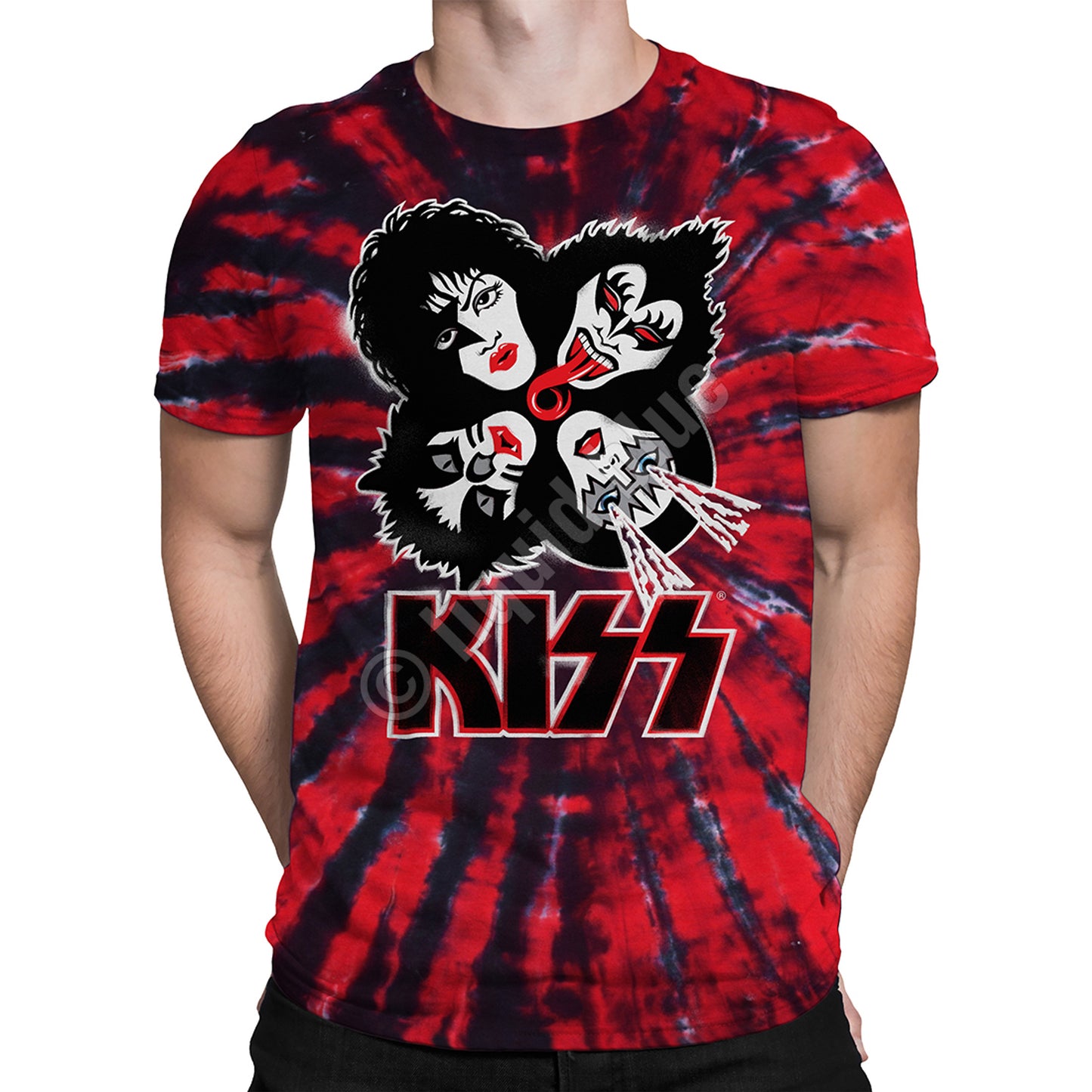 KISS Burst Tye Dye T-Shirt