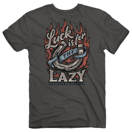 RED, WHITE, AND BLUE COLLAR - LUCK T-SHIRT