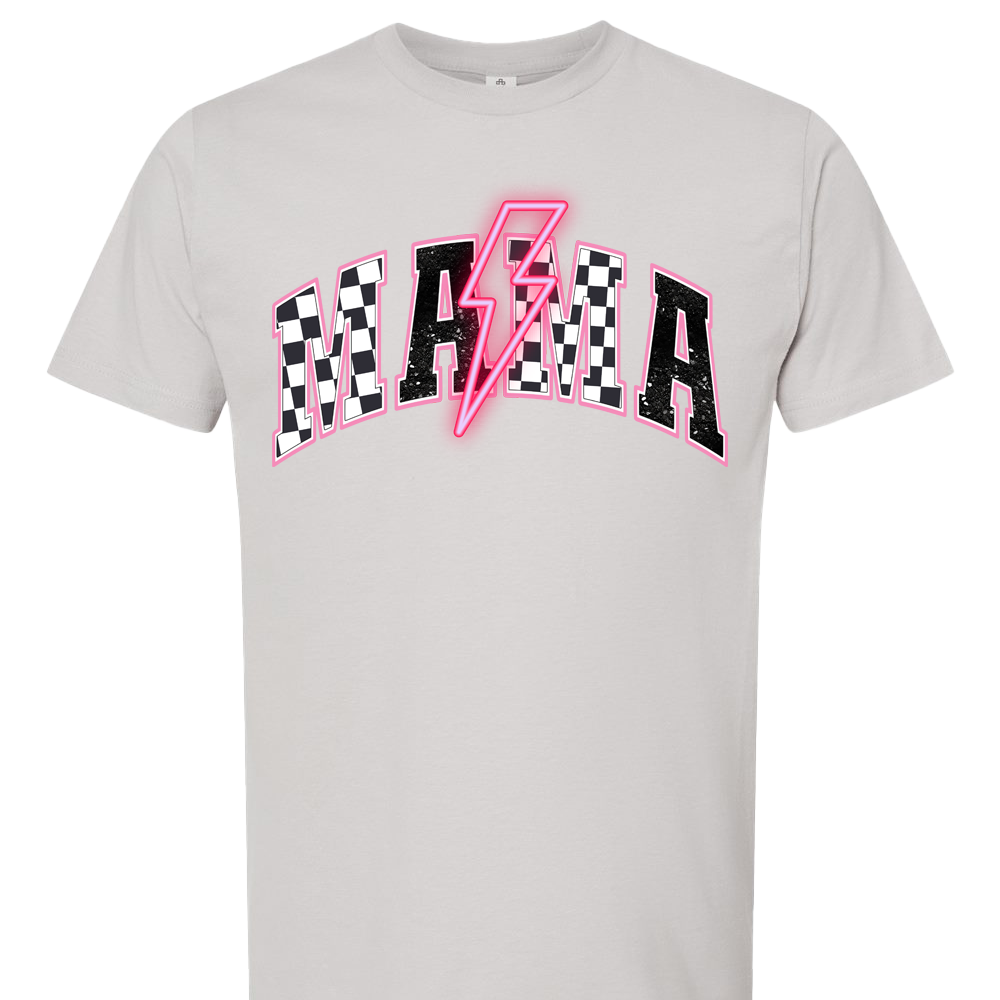 Mama Hot Pink Lightning Bolt T-Shirt