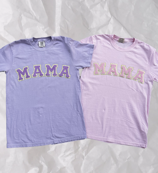 MAMA Varsity style Letters T-Shirt