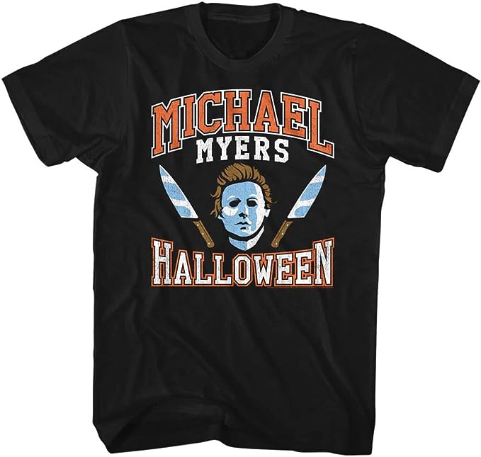 Halloween Horror Movie Michael Myers Varsity Style T Shirt