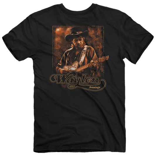 Waylon Jennings Sepia Portrait T-Shirt
