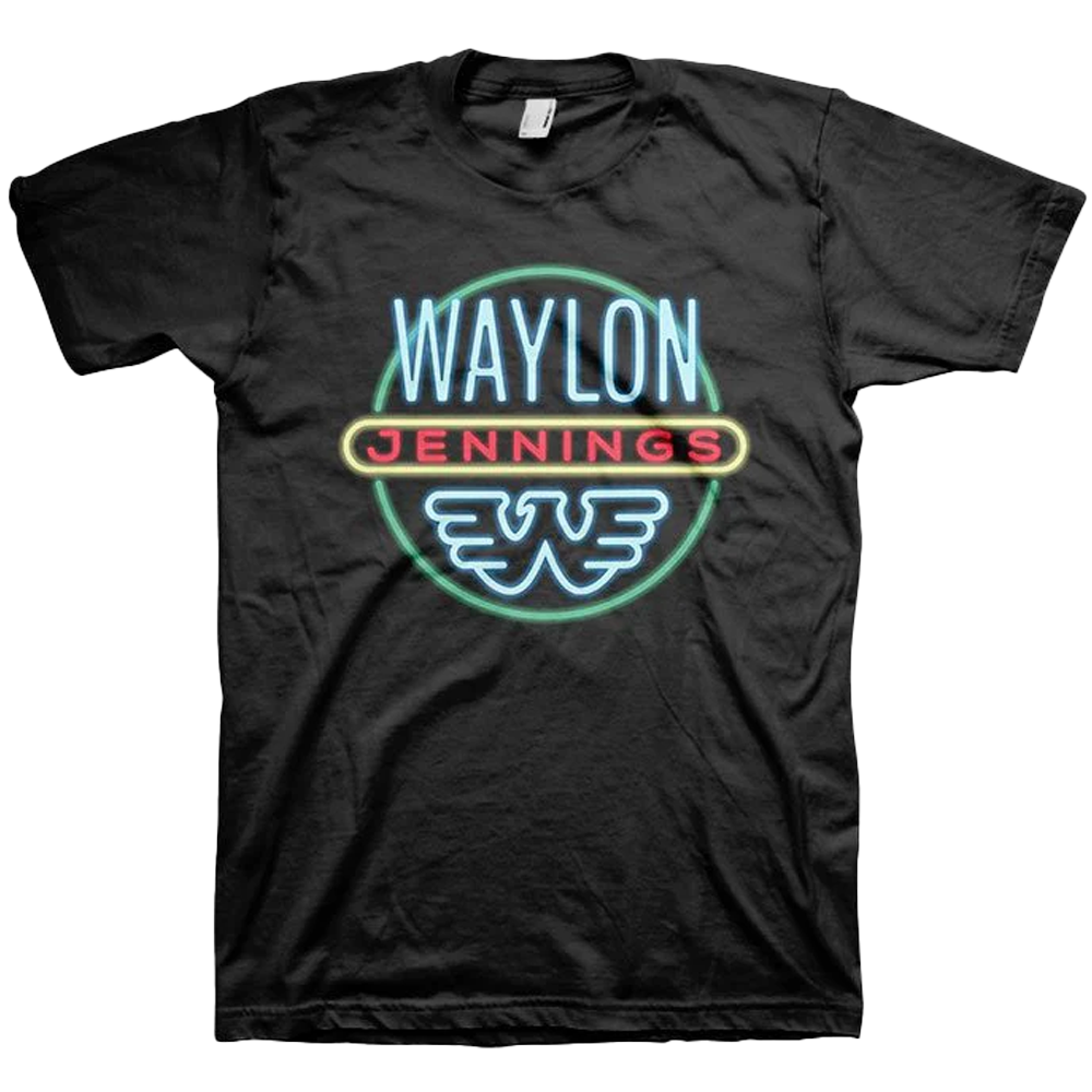 WAYLON JENNINGS Neon Sign T-Shirt