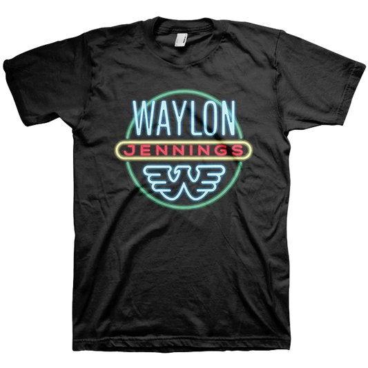 WAYLON JENNINGS Neon Sign T-Shirt