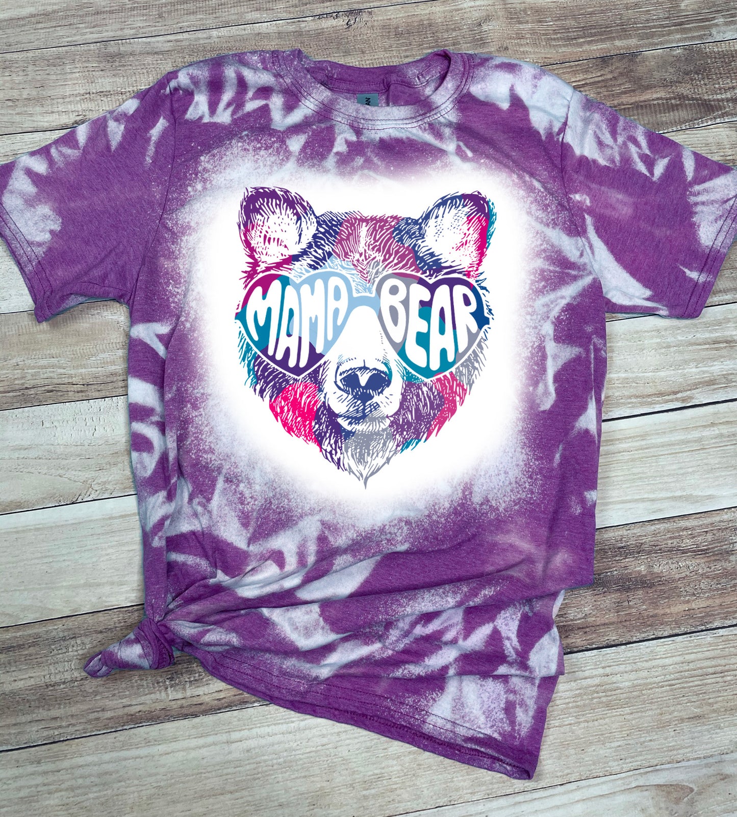 Mama bear bleached t-shirt