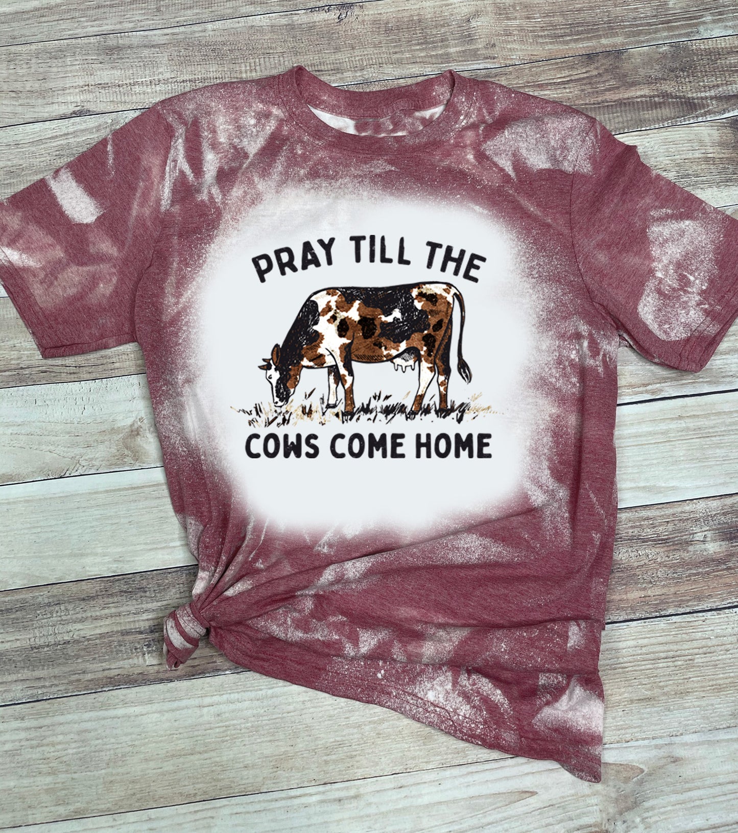 Pray till cows come home t-shirt